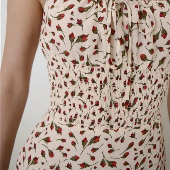 Reformation Genie Midi Dress Marion Rose Size 8 - Picture 3 of 15